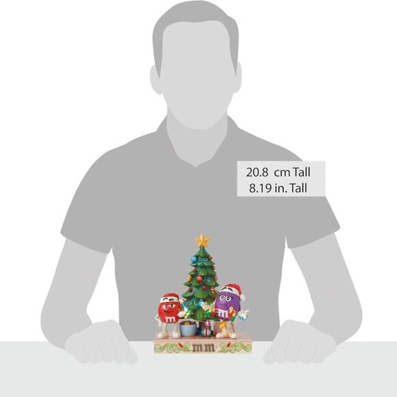 M&M's by Jim Shore Red and Purple Characters Decorating The Tree Lit Figurine - Picture 3 of 5
